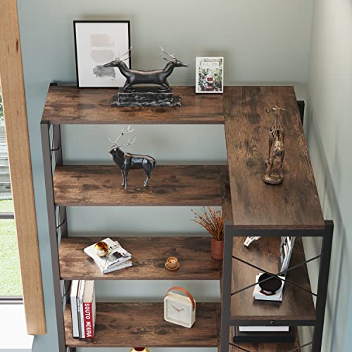 6 Shelf Corner Bookshelf