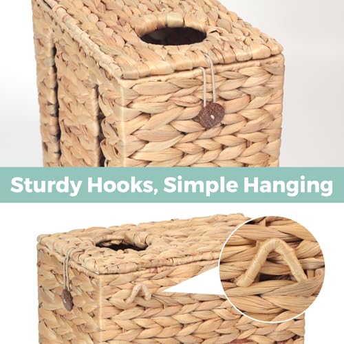 Trash Bag Holder with Scalloped Lid 13 (Natural)