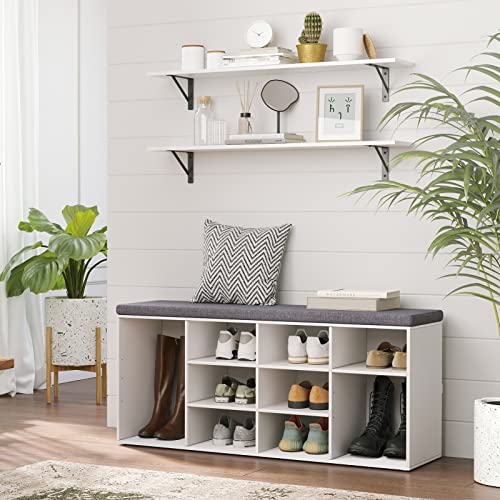 Long Wall Shelves (White / 39.4 Inch)