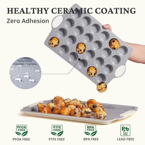 Ceramic Mini Muffin Pan (2 Count)