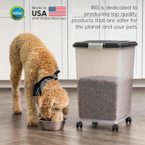 Dog Food Storage Container (54 lbs / Black)