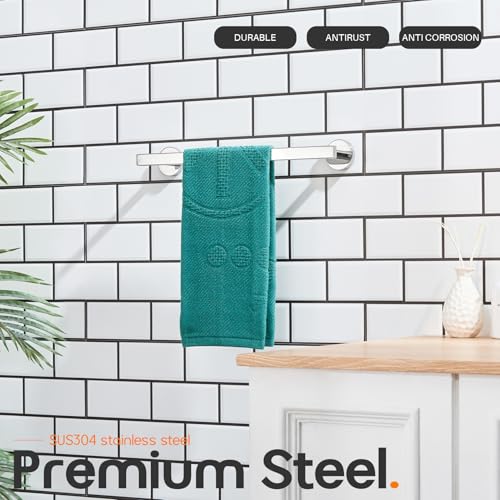 16 Inch Bathroom Towel Bar Bath Towel Rack Kitchen Towel Holder Towel Hanger Wall Mounted SUS304 Stainless Steel Polished Chrome AN4001CH (Polished Chrome / 16-Inch)
