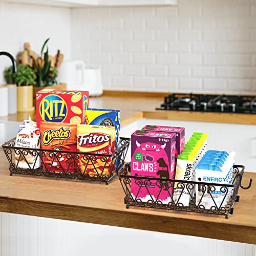2 Tier Countertop Fruit Basket Bowl Storage