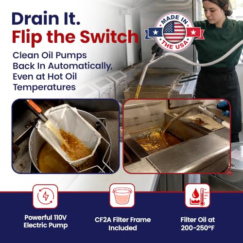 BD707 Fryer Oil Filter Machine with FryPowder (75 LB Machine)