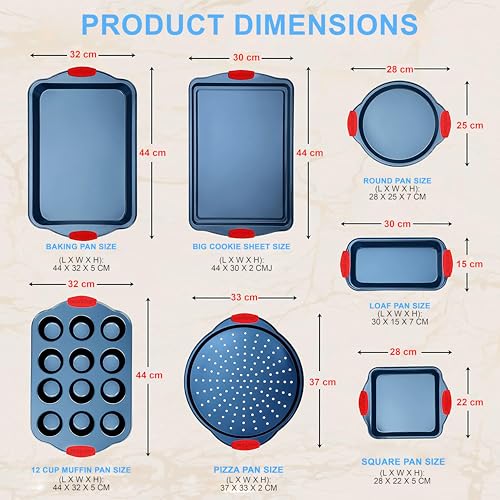 8 Piece Nonstick Baking Pan Set