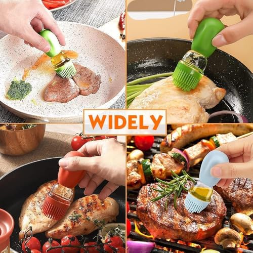 Oil Dispenser with Brush (Orange-2pcs)