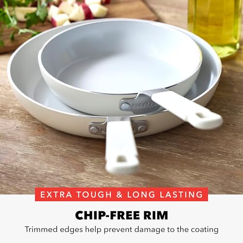x Bobby Flay 2 Piece (8" and 10" Frying Pan Skillet Set / Cream)