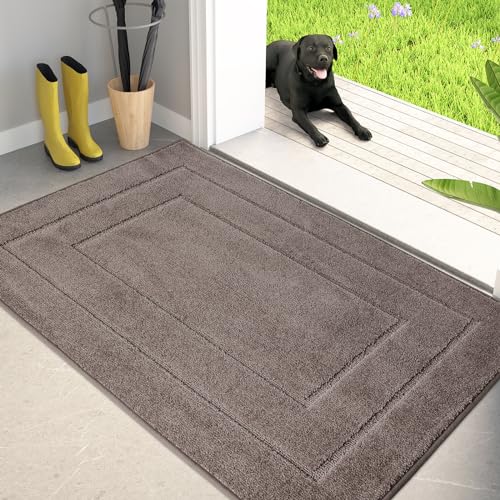 Dirt Trapping Door Mat Indoor Entrance (Grayish Brown / 32" X 47" (Rectangular))