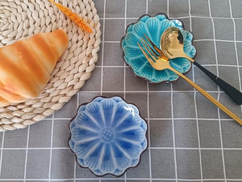 Ceramic Spoon Rest for Stove Top (Cracks Deco, Sapphire)