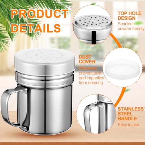 6 Pcs Stainless Steel Salt and Pepper Shakers (6oz)