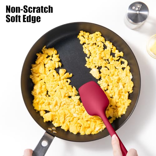 600°F Heat Resistant Silicone Spatula Scrapers (Set of 3 / Multicolor 5)