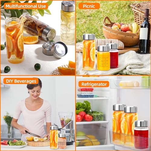 Glass Juice Bottles 6 Pack 10 oz (6-Pack / 10 oz/300 ml)