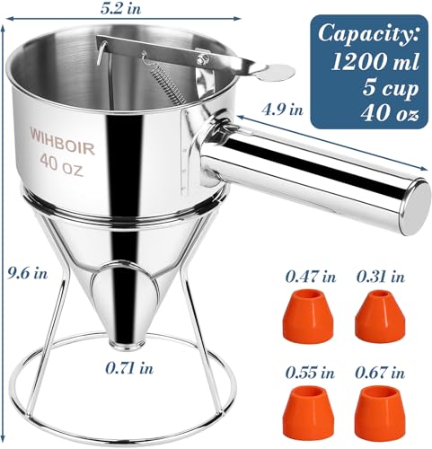 40oz Stainless Steel Pancake Batter Dispenser Multi (Stainless Steel - 40 oz)