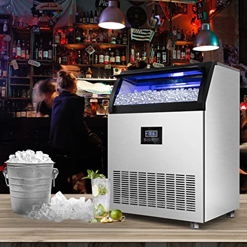 Commercial Ice Maker Machine 250LBS (Clear Ice Cubes - 250LBS/24H)
