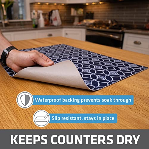 Jumbo XL Dish Drying Mat (Indigo / 19" x 24")