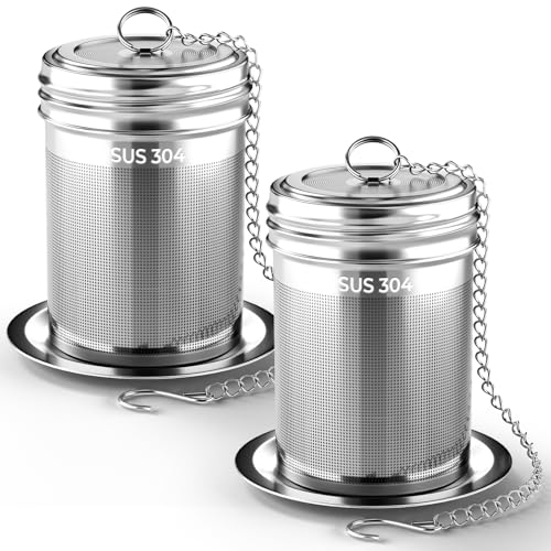 2 Pack Reinmoson Large Tea Infuser for Loose Tea & Spice Ball for Cooking (Large)