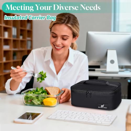 NOL Insulated Lunch Bag for Adults (Black / Small (4.5 Liters))