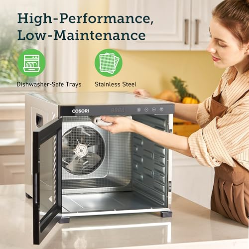 Food Dehydrator (Silver / 10 Trays(16.2ft² Drying Space))