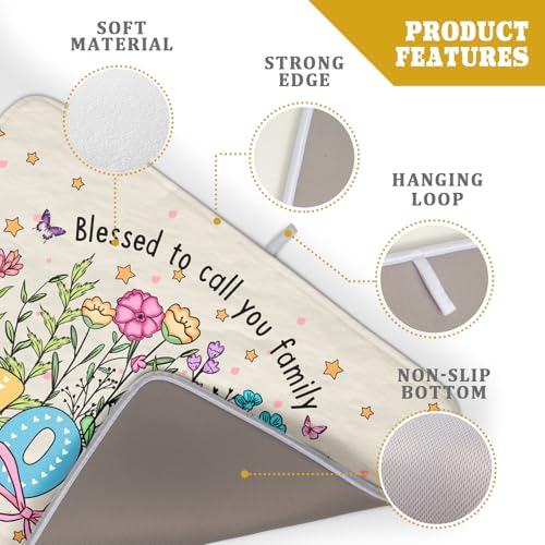 Colorful Home Dish Drying Mat Cute Home Microfiber Absorbent Kitchen Counter Pad 18 X 24 in for Dining Coffee Bar Decor (Cute Home 18 / 24" x 18")