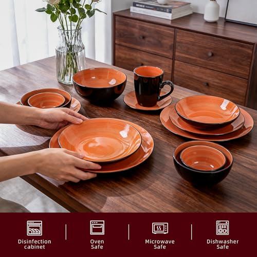 Stoneware Sonoma 56pc Dinnerware Set (Orange)