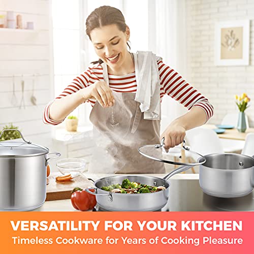 Mueller Pots and Pans Set 11 (11 Piece / Silver)