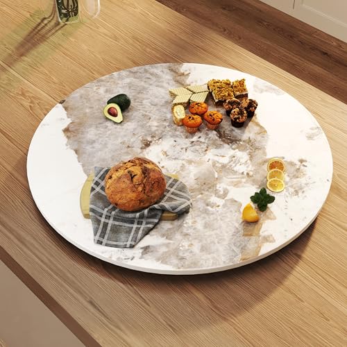 19.69" Lazy Susan for Table Top Sintered Stone Rotating Serving Tray for Dining Table