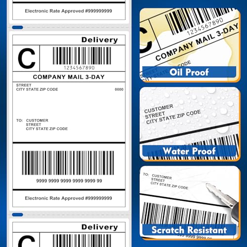 L Liked 880 4"x 6" Thermal Shipping Labels Replacement for DYMO 1744907 (880 Count)