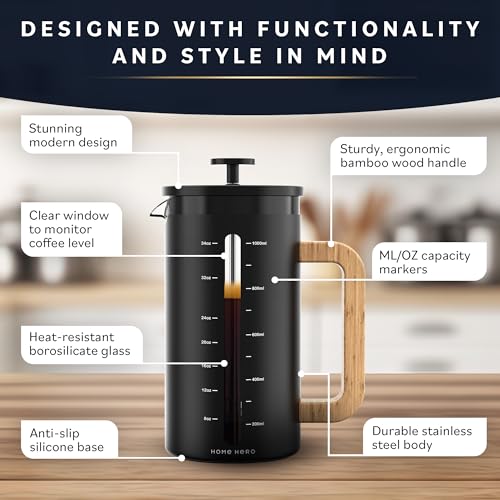French Press Coffee Maker (Black)
