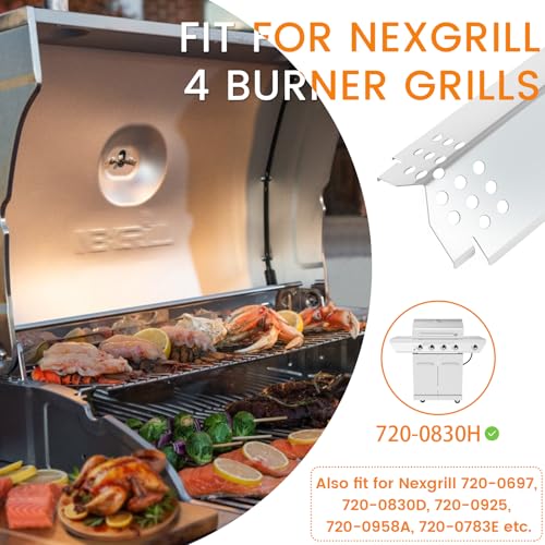 Replacement Parts for Nexgrill 4 Burner Heat Tents Home Depot 720 (Stainless Steel Heat Plates)