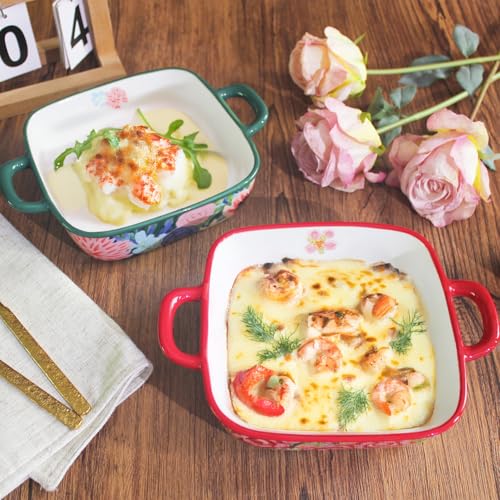 Two piece square ceramic baking pan set (Combination 2)