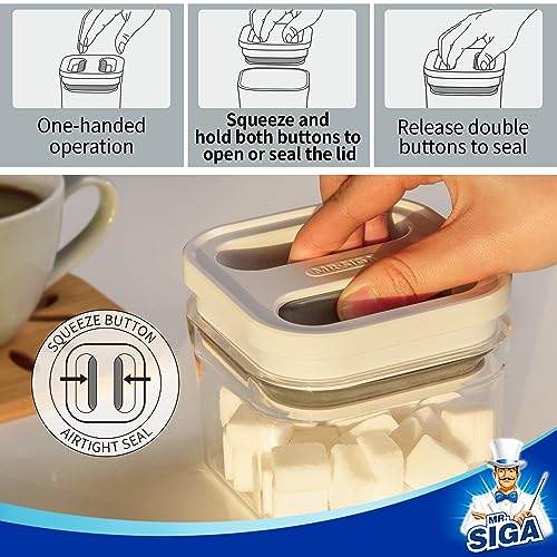 4 Pack Airtight Food Storage Container Set (White)