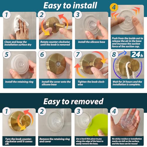 Suction Cup Hooks for Shower (2 Count)