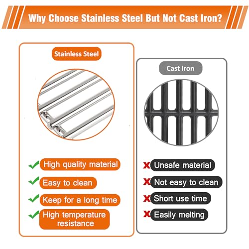 4 Pack Bull BBQ Grill Grate Replacement Parts for Bull 18248 LP (19.25"D x 30"W)