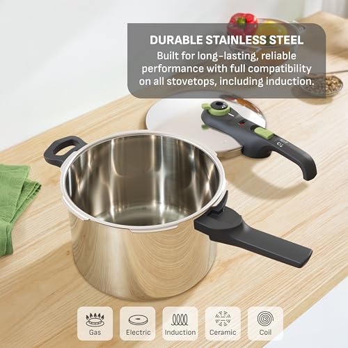Secure Stainless Steel Stovetop Pressure Cooker (Pressure Cooker / 6.3 Quarts)