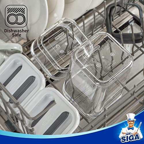 4 Pack Airtight Food Storage Container Set for Pantry Organization (4.2 x 4.2 x 6.3 inch)
