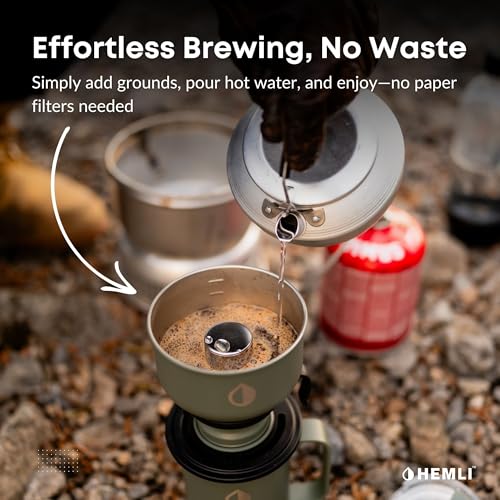 16 oz Pour Over Camping Coffee Maker Set (Black)