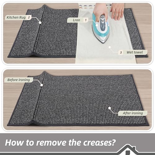 Kitchen Runner Rugs 24"x60" (Charcoal / 24" X 60" (Rectangular))