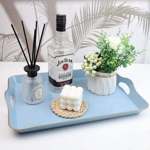 Light Blue Decorative Tray (Light Blue)