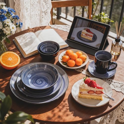 Stoneware Sonoma Dinnerware Set (56pc Set / Cobalt)