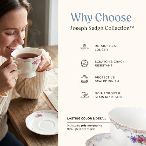 Romantic Bloom Bone China Dinnerware Set (57 Piece Set)