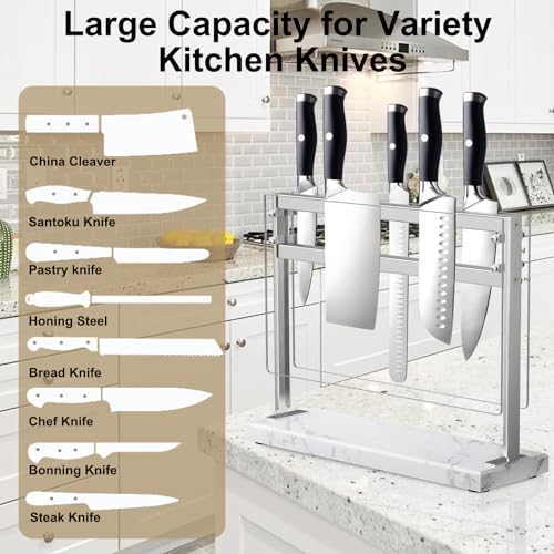 Magnetic Knife Block with Acrylic Shield (White / Acrylic Shield)