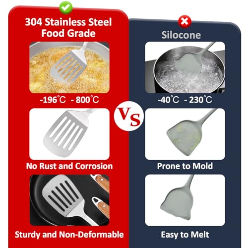 304 Stainless Steel Cooking Utensils Set (Silver)