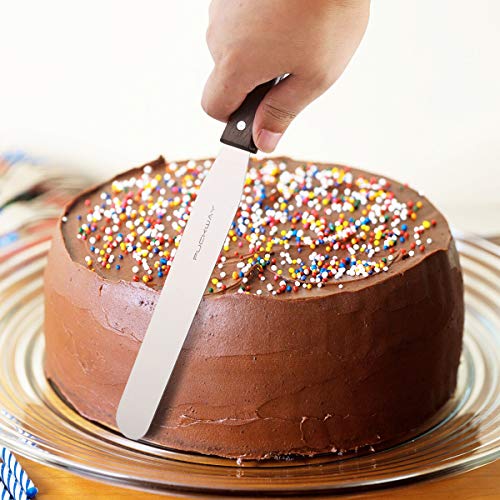 Straight Cake Icing Spatula set of 3 Professional Stainless Steel Cake Decorating Frosting Spatulas (3 Count)
