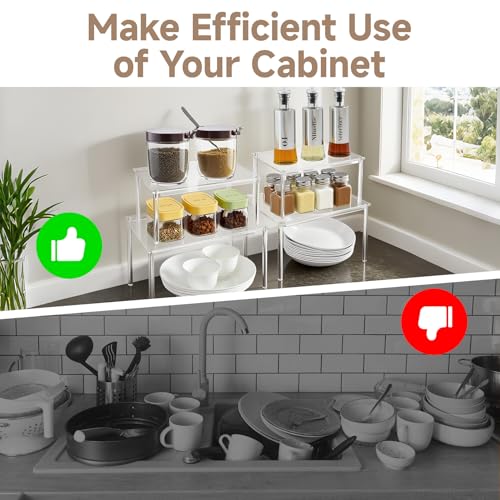 Clear Kitchen Cabinet Organizer (4 Count)
