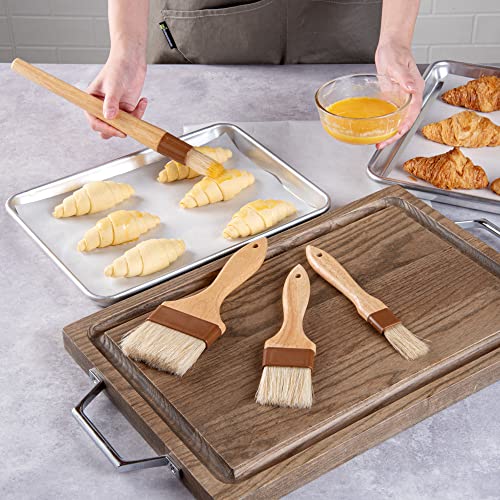 Natural Wood Pastry Basting Brush Set (Set)