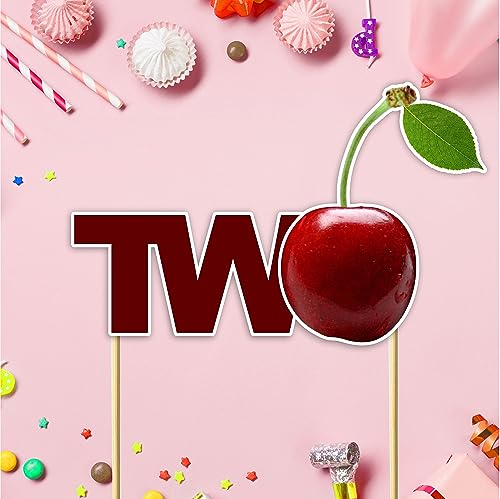 Cherry Two Cake Topper