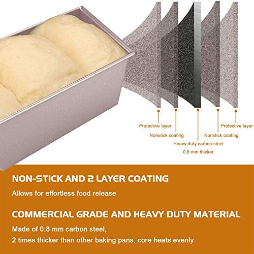 Pullman Loaf Pan with Lid (Champagne Gold 1 lb Flat)