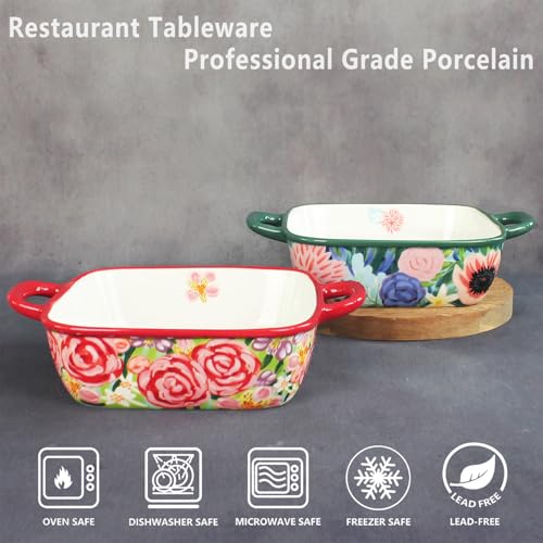 Two piece square ceramic baking pan set (Combination 2)