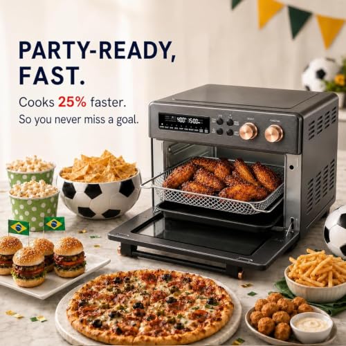 Infrared Heating 26.3 QT Air Fryer Toaster Oven (Black Matte)