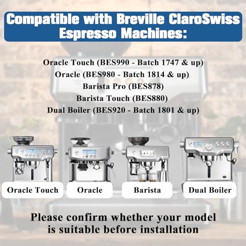 Water Filter Replacement for Breville Espresso Machine Barista Touch BES880 (4 Count (Pack of 1))